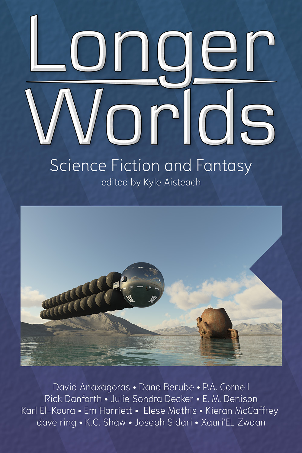 Cover for Longer Worlds anthology